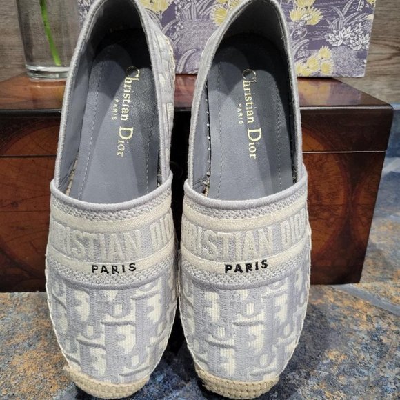 Dior Granville Espadrilles in Stone Gray - Picture 3 of 7
